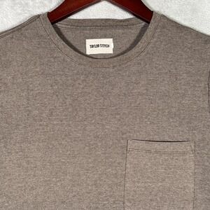 Taylor Stitch Shirt Mens XS Gray Pocket Tee Recycled Cotton Blend Crewneck 36